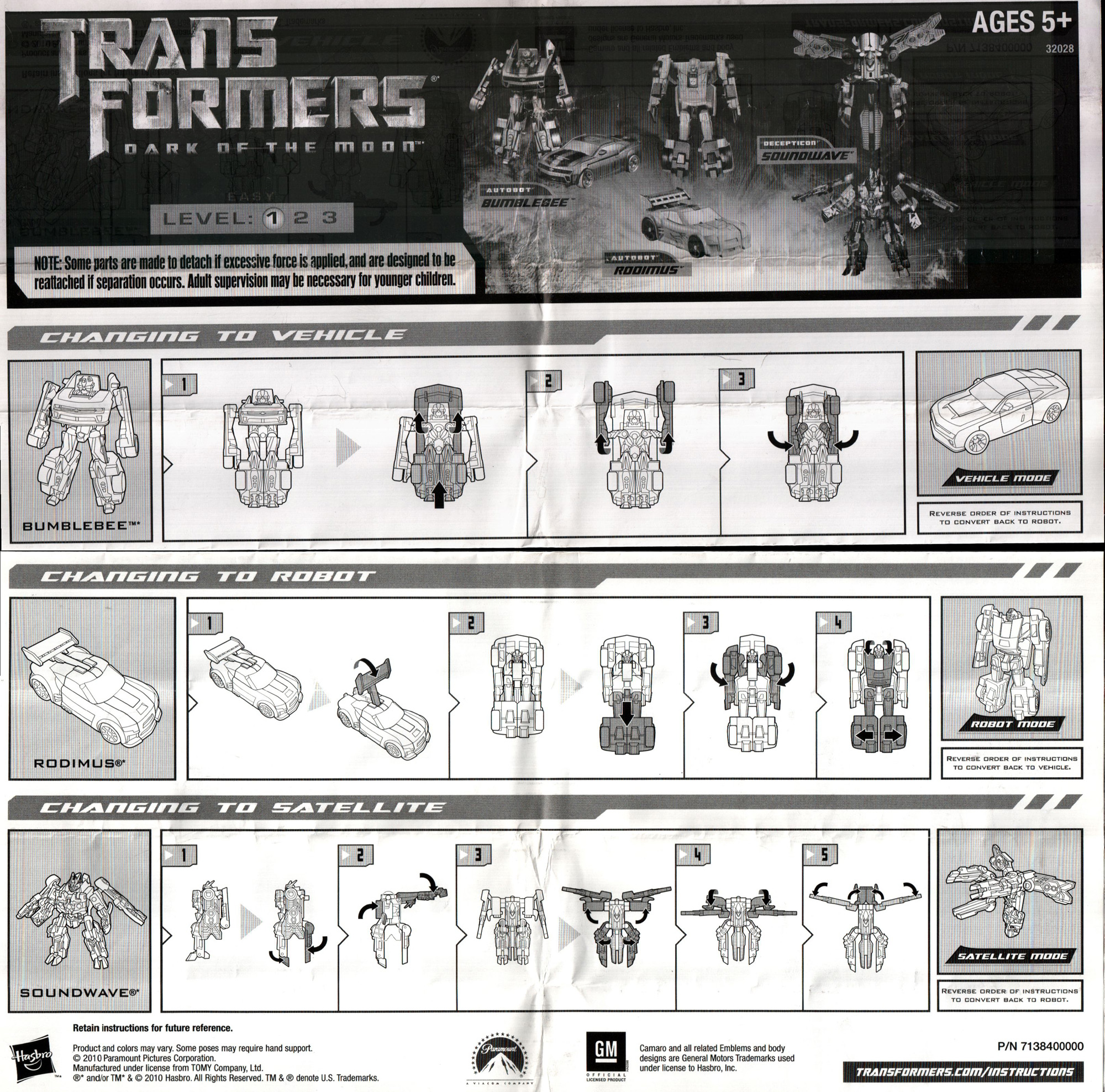 bumblebee transformer instructions 2018